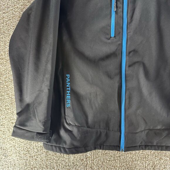 Carolina Panthers 3 Layer Soft Shell Jacket Mens Extra Large Black Full Zip New - Picture 6 of 14